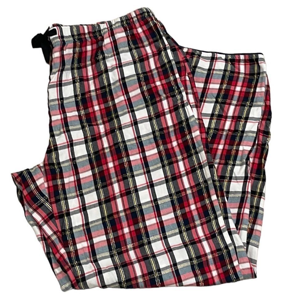 Victoria’s Secret Women's Plaid Pajama PJ Pants Medium Red Black